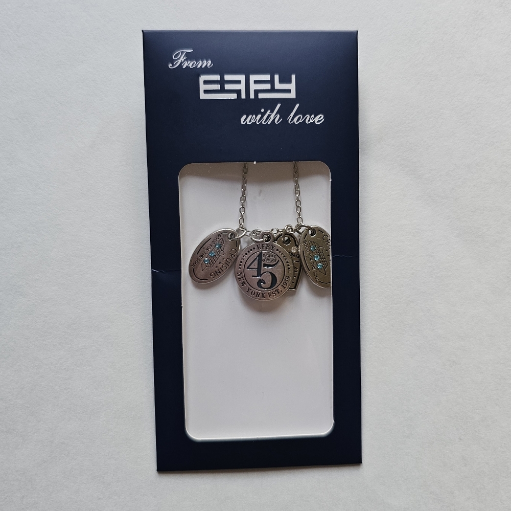 EFFY 45 Years Crusing Charm Necklace, in Silver, Approx 11in Chain